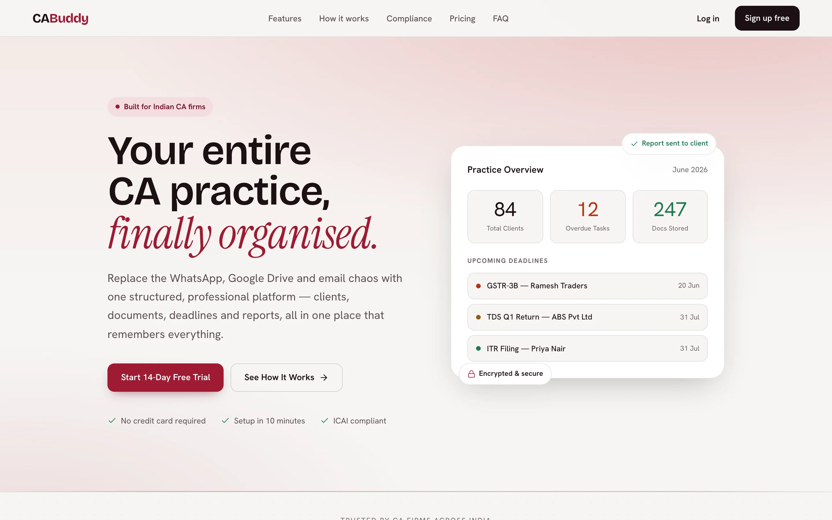 CA practice management platform