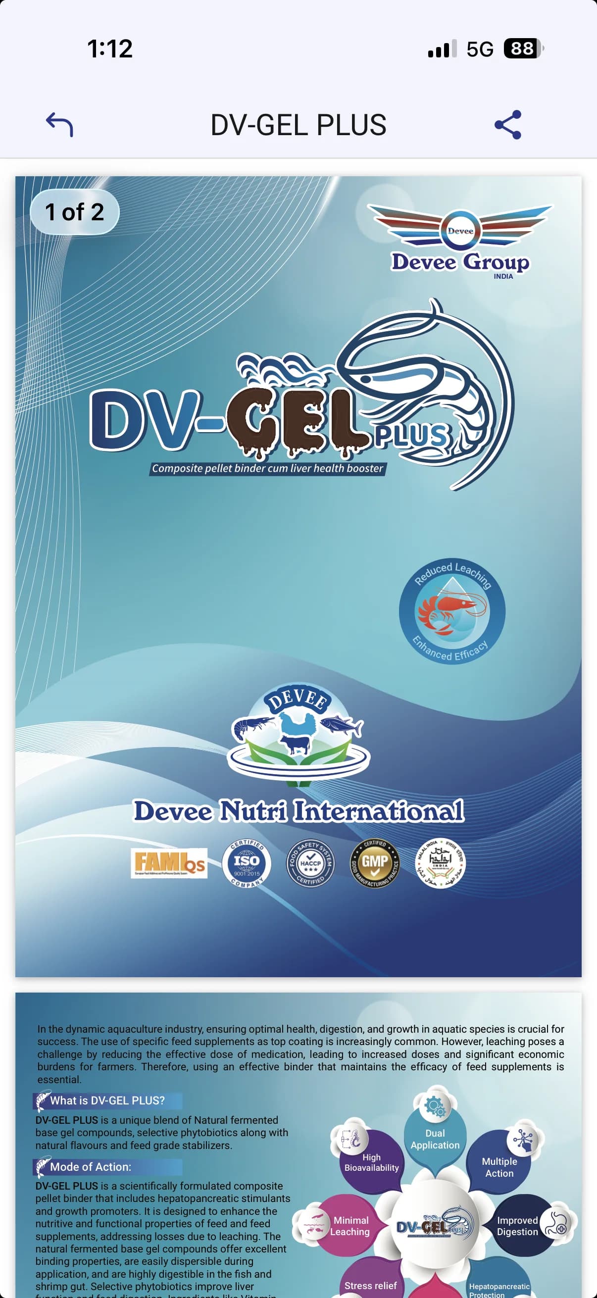 Devee app in-app brochure preview