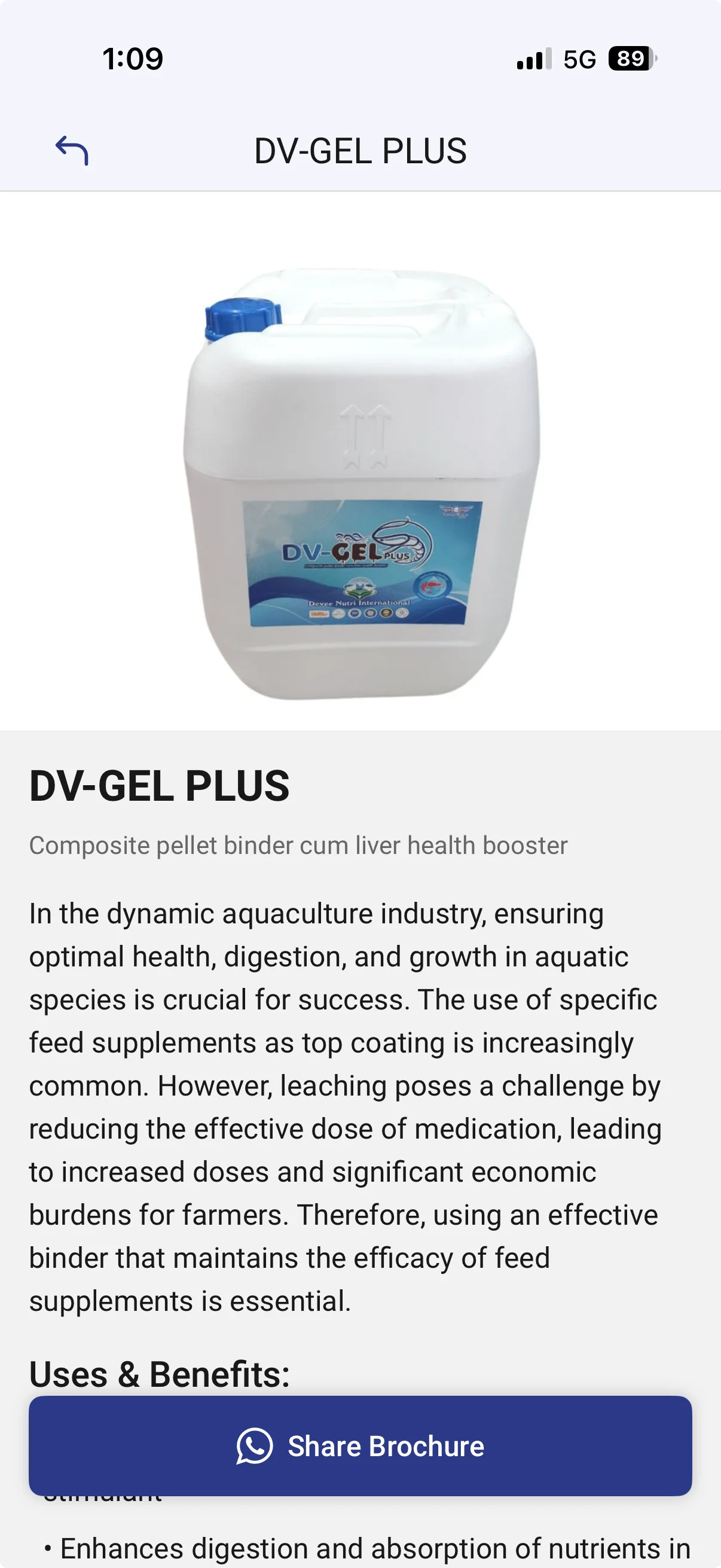 Devee app product detail page
