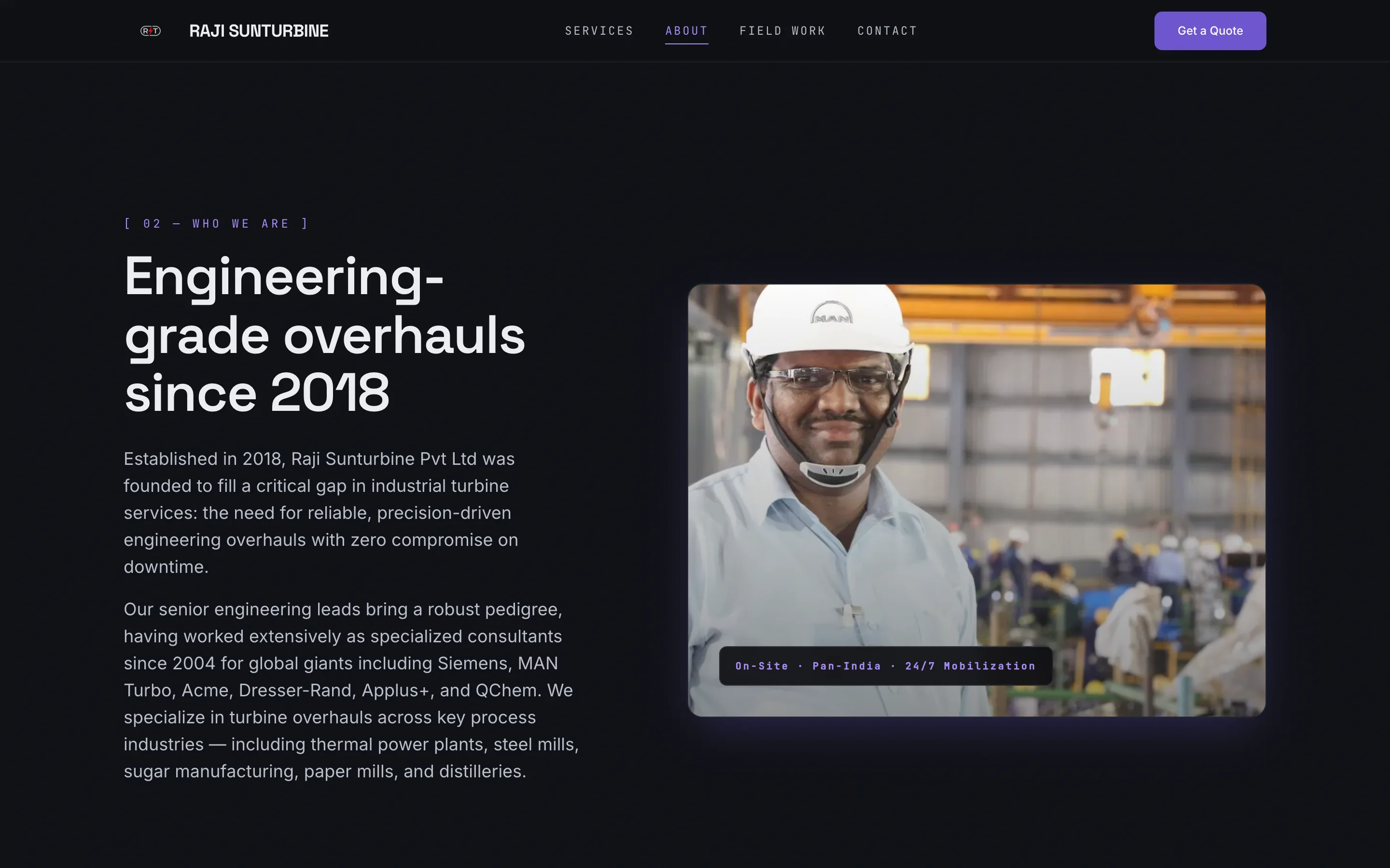 Raji Sunturbine about section with engineering leadership